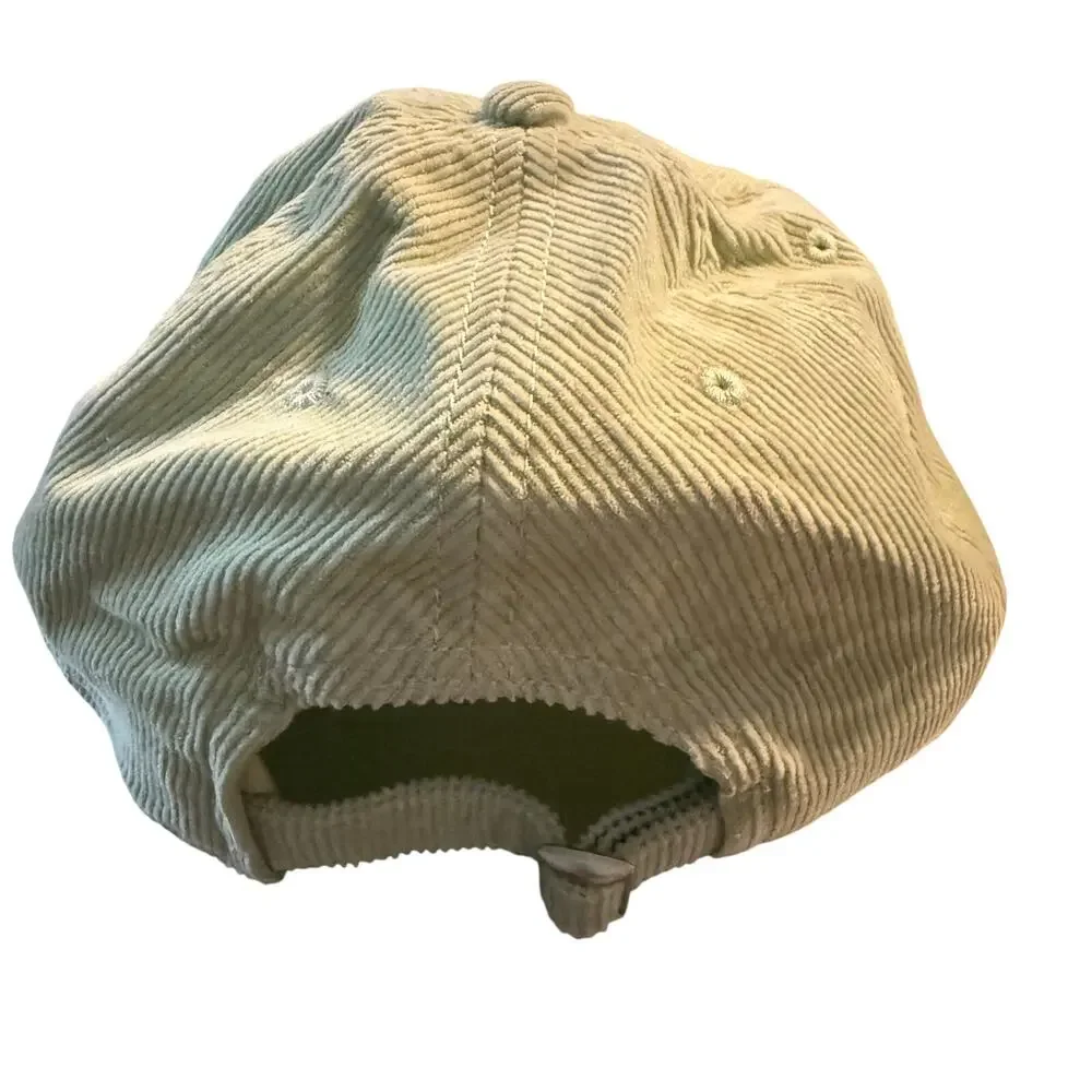 American Eagle Sage Green Corduroy Dad Hat, Radiate Kindness, Embroidered, NWOT